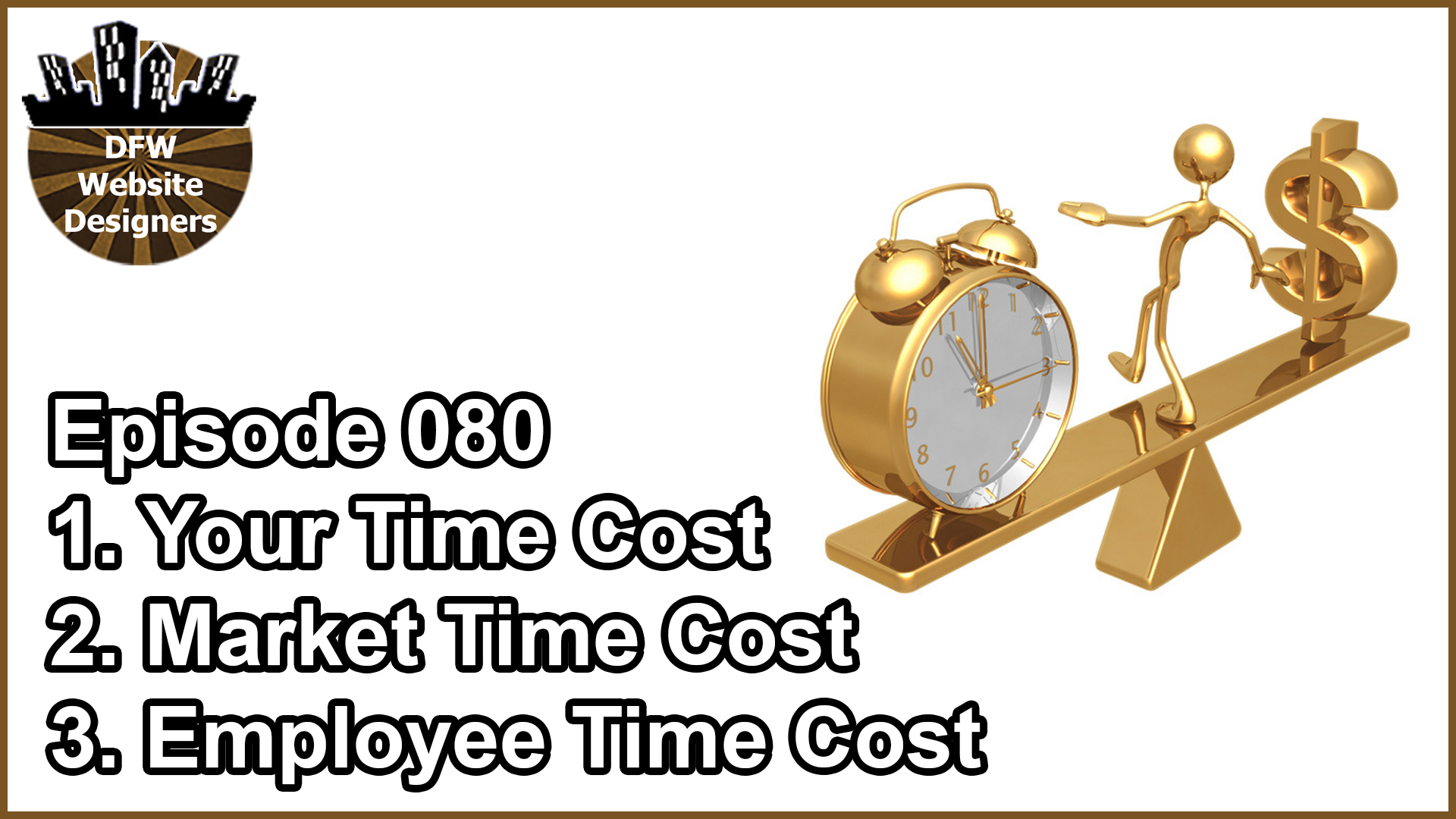 Episode 080: Your Time Worth, Marketing Time Worth, Employee Time Worth