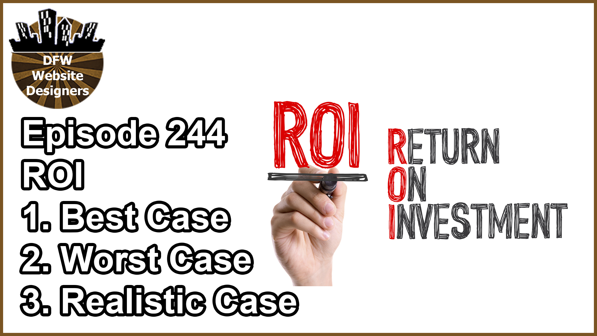 Episode 244 ROI – Best Case, Worst Case, Realistic Case Scenarios