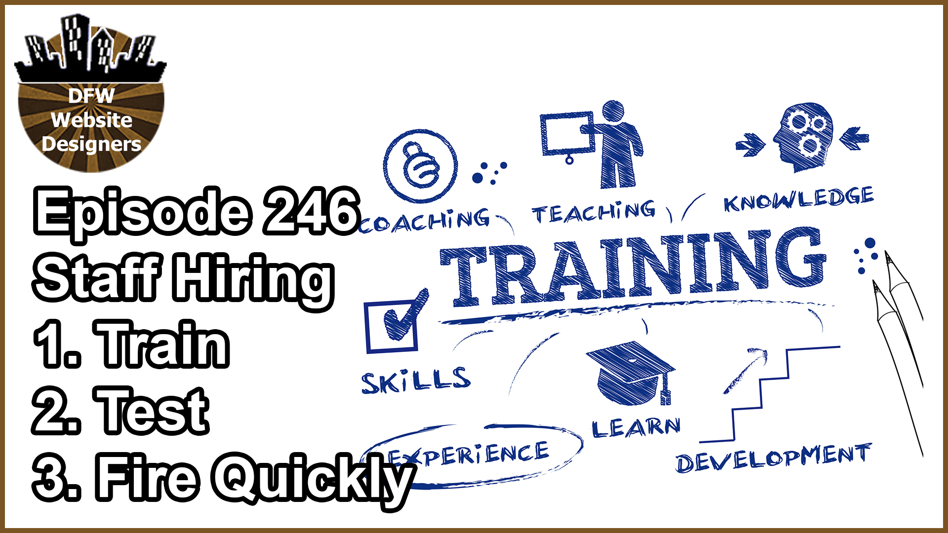 Episode 246 Hiring Staff: Train, Test, Fire Quickly