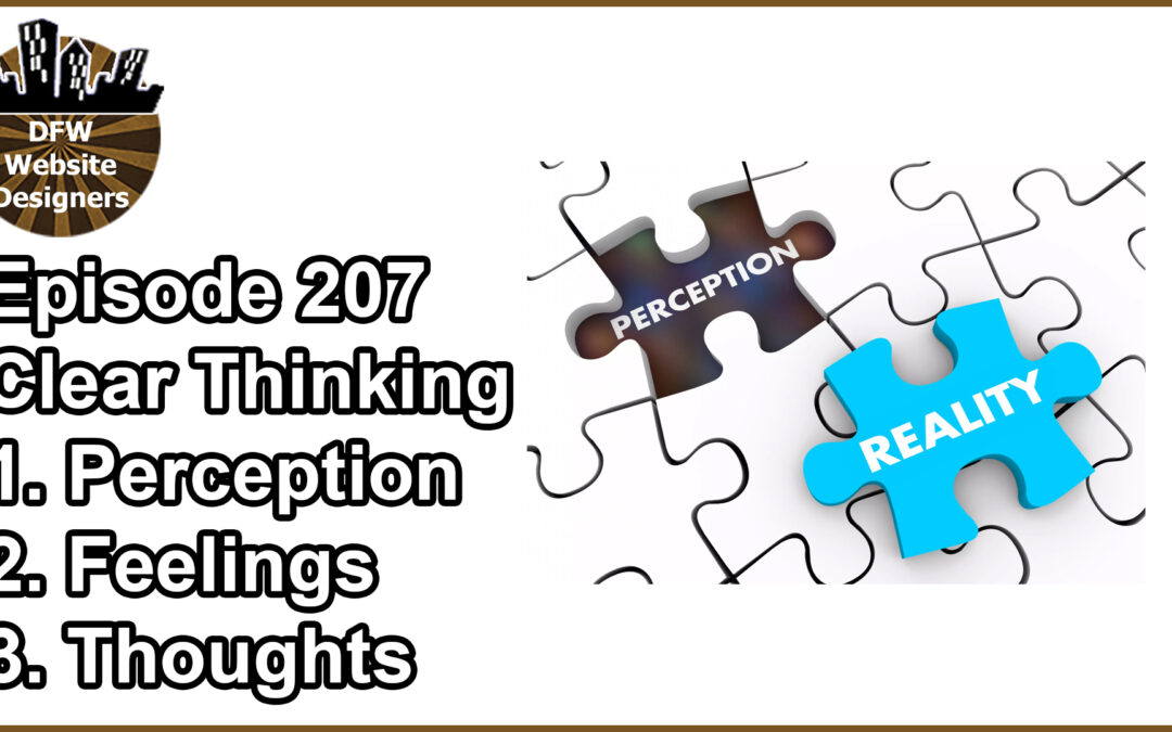 Episode 207 Clear Thinking: Perception, Feelings, Thoughts