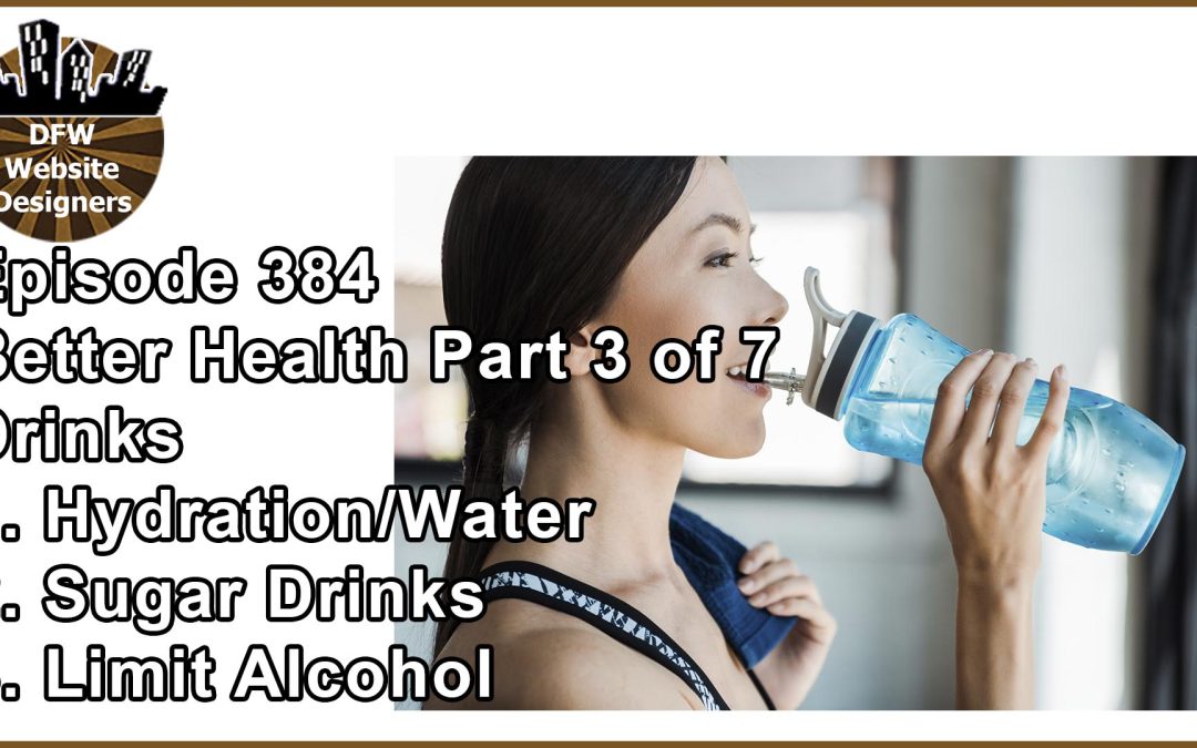 Episode 384 Better Health Pt3 Drinks: Water, Sugar Drinks, Alcohol